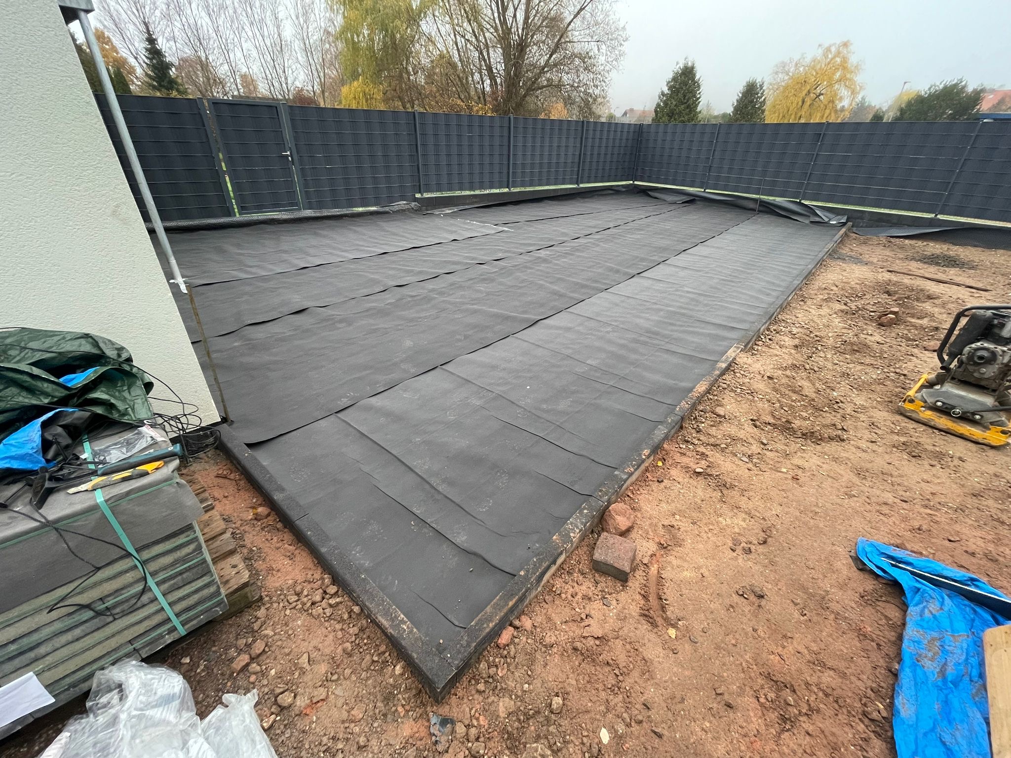 Terrassenunterbau vor dem Belag